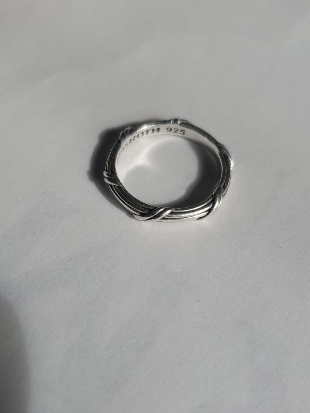 Peter Thomas Roth 925 Sterling Silver Twisted Band Ring Size 7.75 - Picture 2 of 5